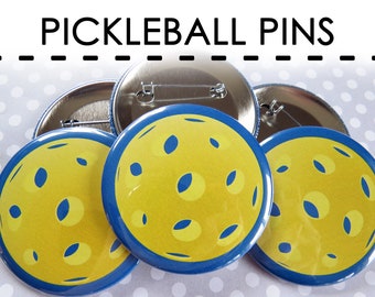 Gift for Pickleball Players, Pickleball Pins Buttons, Pinback Button Pin Set
