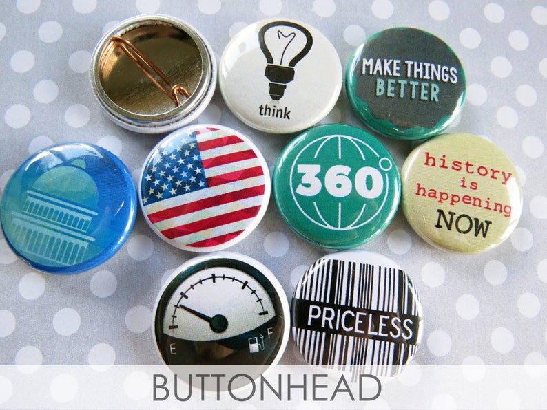 Political Pins, Activist Buttons Pin On Set for Activism, Students Theme Pack of 35-1 Small image 5