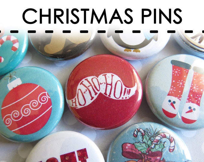 Random Christmas Buttons Pins Small Christmas Party Gifts for Coworkers