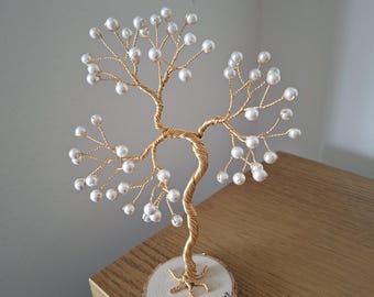 Regalo de 30º aniversario, escultura de árbol de perlas personalizada