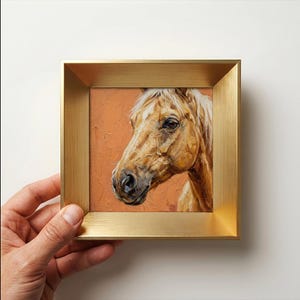Custom Horse Painting, Equestrian Wall Art Canvas, Palomino White Horse Portrait, Rustic Farmhouse Western Decor, Gift for Horse Lover