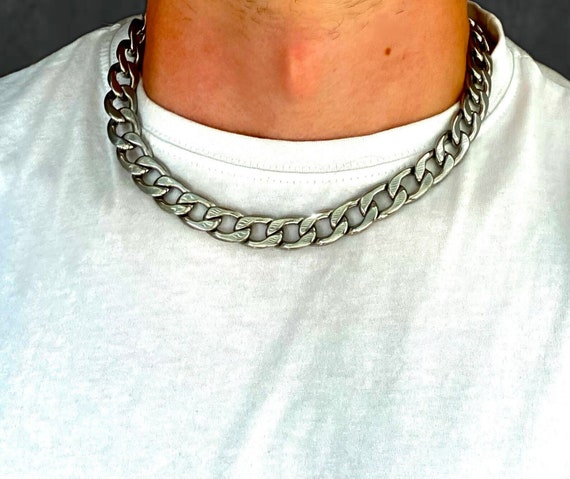Cuban choker chain silver deals