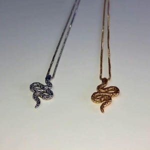 Cadena de serpiente, cadena colgante de serpiente, collar con colgante de serpiente, cadena de tendencia, serpiente, cadena con colgante genial, unisex