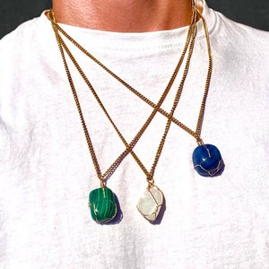 natural crystal necklace, natural stone necklace, healing stones, healing stones necklace, birthstone personalized necklace, unisex