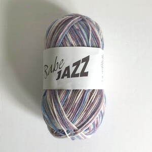 Sugar Plum Babe Jazz yarn self patterning sport weight yarn Euro Baby yarn wool free nylon acrylic 365 yards each ball last one image 4