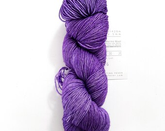 Purple Ella Rae Lace Merino - made in Italy - tonal color 55 - superwash pure merino wool - 460 yards each - merino sock yarn ready to ship