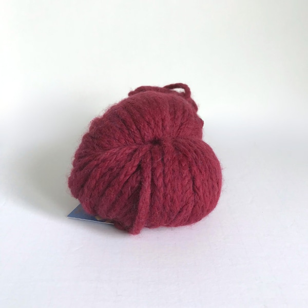 Cherry Red Mirasol Ushya yarn - great for knitting hats - chunky soft merino wool - super bulky merino - color 1708 - spun in Peru - 144 yds