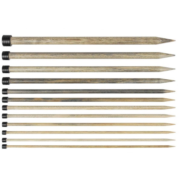 Lykke single point needles - driftwood 10" long knitting needles - Lykke driftwood needles - driftwood knitting needles