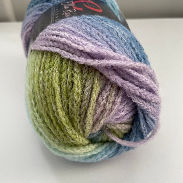 Pie in the Sky Ella Rae Seasons - pastel variegated yarn - self striping acrylic wool blend yarn -wool blend yarn - color 49 - ready to ship