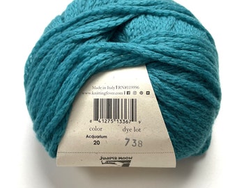 Teal cashmere yarn - Juniper Moon Farm Fourteen - Italian merino cashmere blend - 147 yards ea. - Aran weight worsted weight - Ready to ship