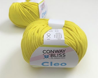 Neon Cleo yarn - color 7 Citric Acid - Conway and Bliss - 98 yards per skein - Aran weight yarn - cotton nylon blend yarn - ready to ship