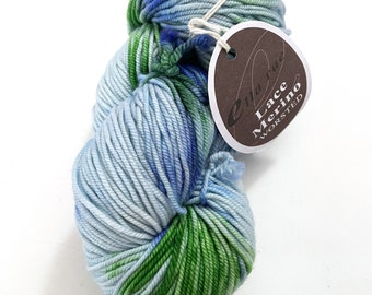 Worsted weight Ella Rae Lace Merino - color 8 Pacific - discontinued yarn - pure merino wool hand dyed - 218 yards each - Ready to ship