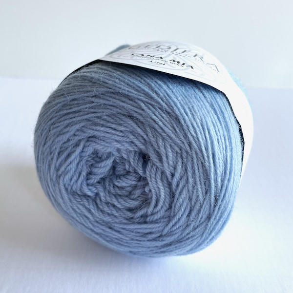 Gedifra Lana Mia Uni - laine à chaussettes bleu clair - 426 yards - mélange de nylon mérinos superwash - laine à tricoter - 921 bleu clair - prêt à être expédié