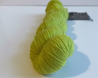 Green cashmere yarn - KFI Luxury Cash Fine - fingering weight yarn - 355 yards - merino cashmere blend - discontinued yarn - ready to ship