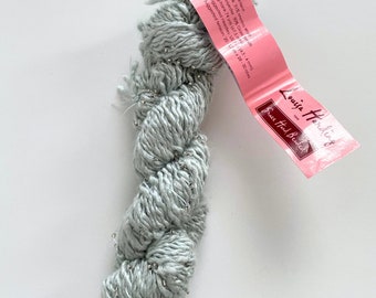 Pale gray silk merino yarn with glass beads - Louisa Harding Grace Hand Beaded yarn -color 3 Frost - discontinued, DK weight - ready to ship