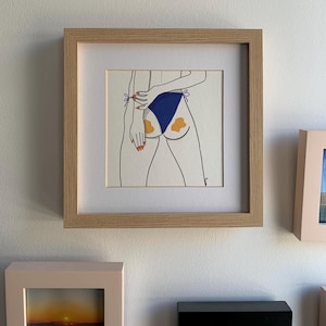 Affiche 15x15cm - L’amour à la plage - papier texturé 320gr
