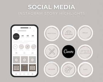 84 Minimalist Instagram Highlight Covers | Interior Design (Digital Download)