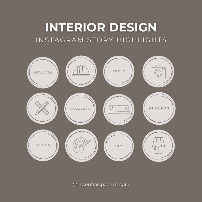 84 Minimalist Instagram Highlight Covers | Interior Design (digital ...