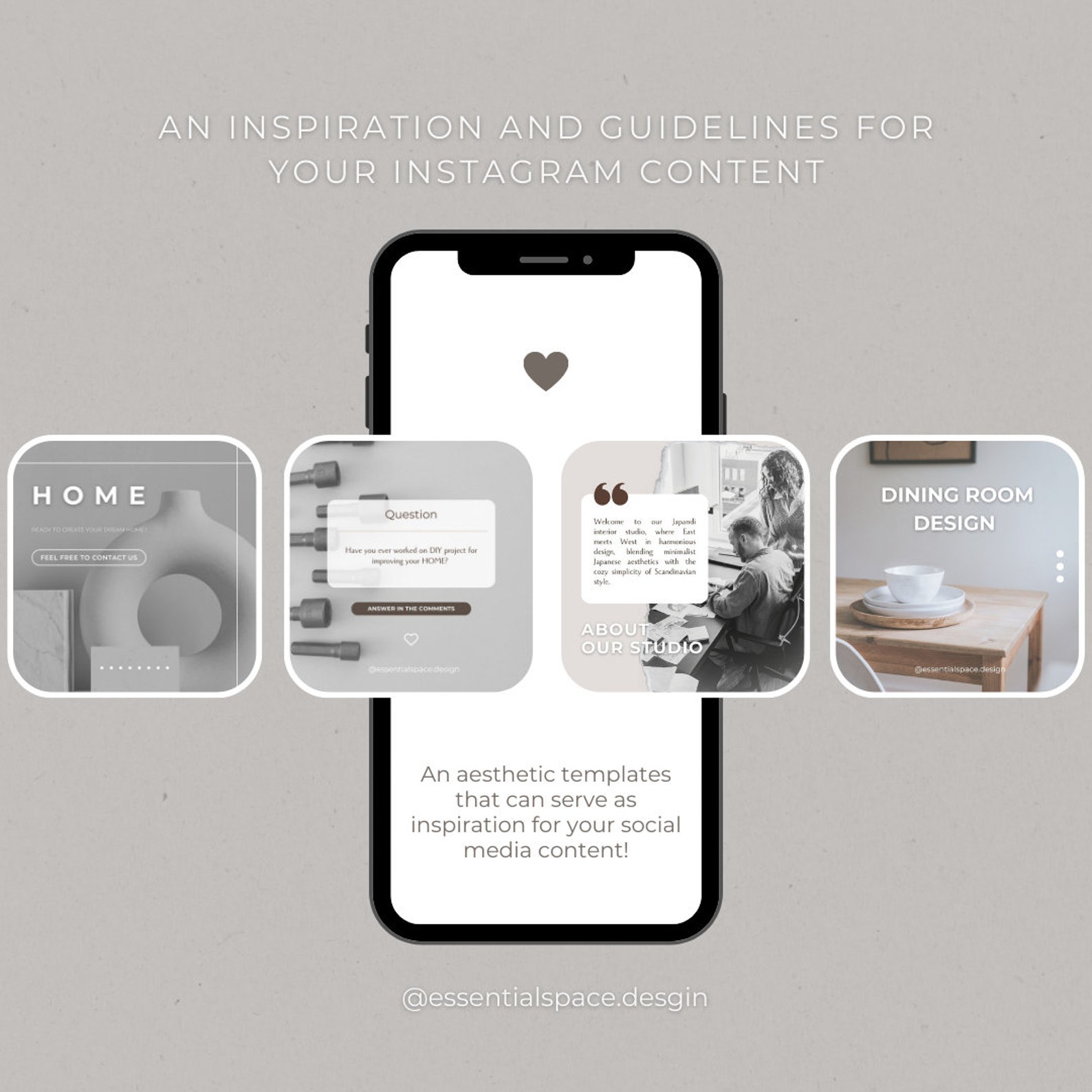 Interior Design Instagram Post Templates | Canva Designs (PDF) - Etsy