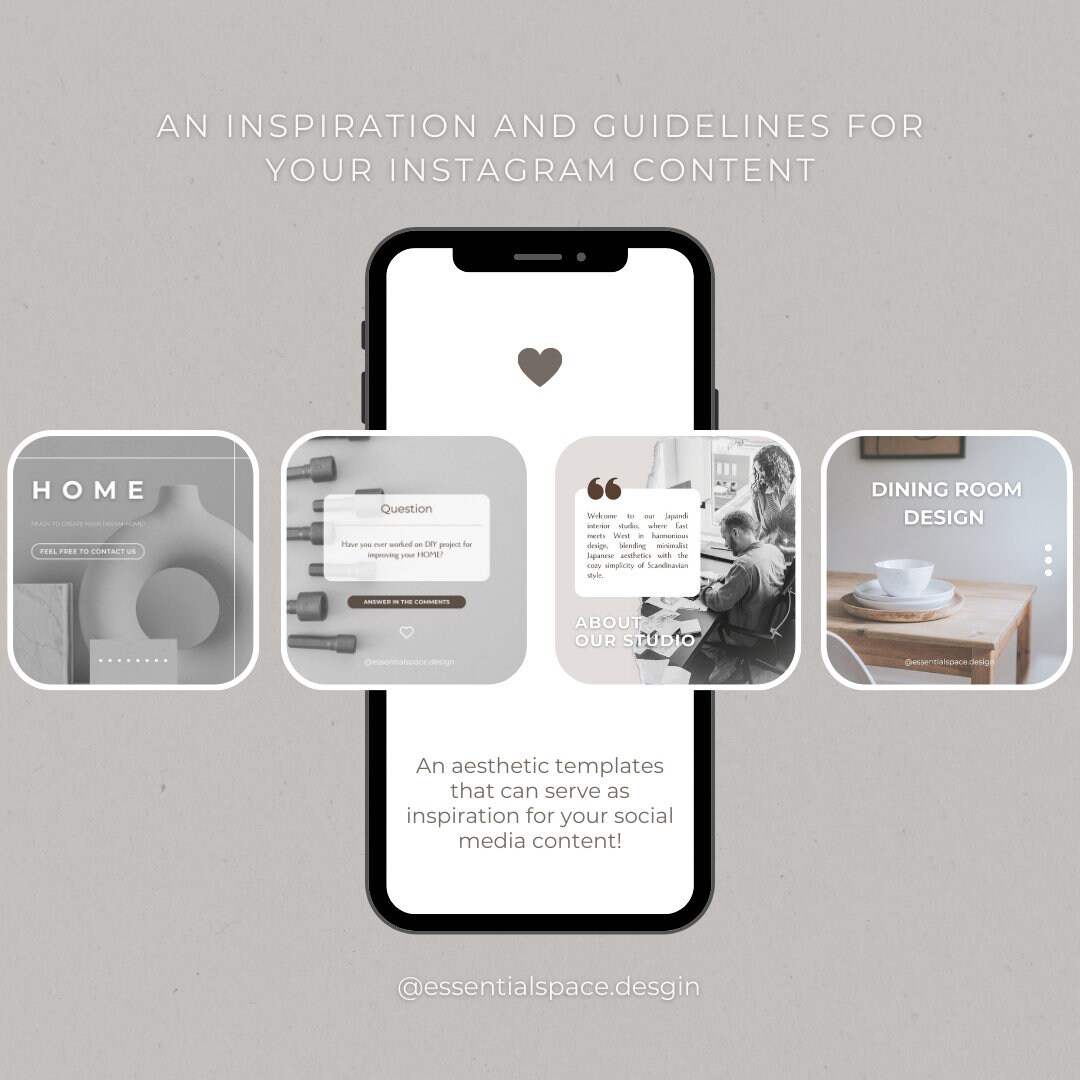 Interior Design Instagram Post Template | Aesthetic Canva Templates ...