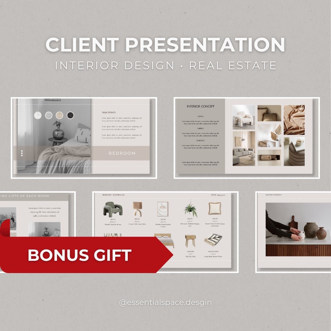 Interior Design Client Presentation Template | Canva & PPT (31 Slides ...
