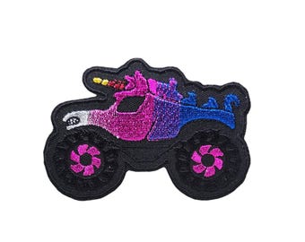 Monster Truck Embroidered Patches Iron On Sew On