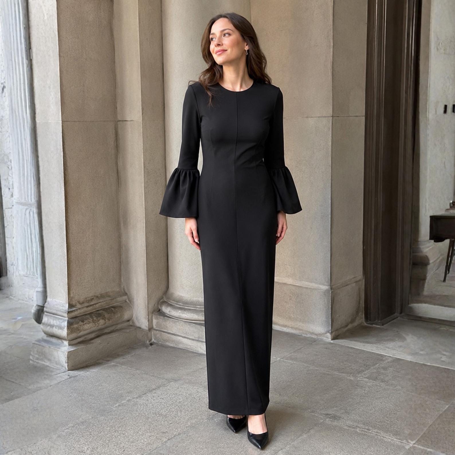 bell sleeve maxi dress pattern Bell Sleeves Wrap Dress Pattern