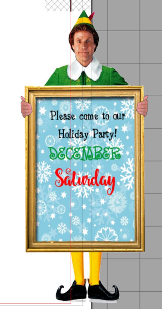 Buddy the Elf INVITE Printed and Mailed to you Christmas | Etsy