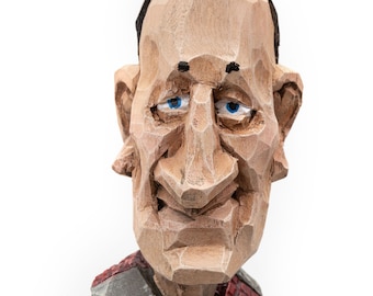 Uncle Albert - handcarved gentleman in jacket and scarf
