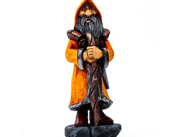 Mage Cyrus Colepyre - handcarved fire wizard