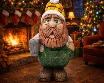 Gerald Homfolgers - santa-ish fellow with a striped hat and cup of coffee