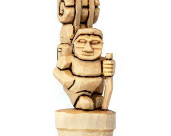 Whittle Hiker - handcarved folk art