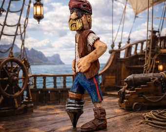 Petey ‘Pogo’ Shipswright - handcarved merchantman/pirate crewman