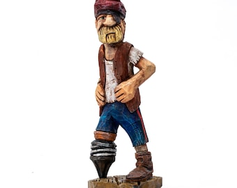 Petey ‘Pogo’ Shipswright - handcarved merchantman/pirate crewman