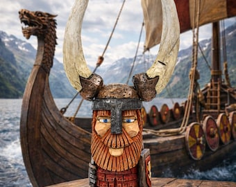 Claus Grobenhorner - handcarved dwarven warrior with GIANT horns