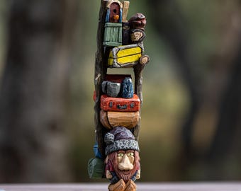 Chester Chiptooth - Handcarved Big Backpack Gnome