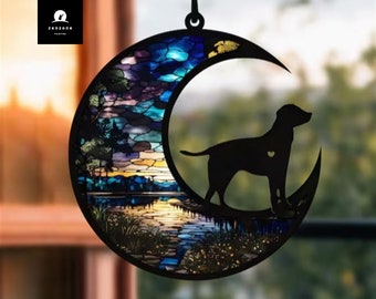 Attrape-soleil personnalisé commémoratif pour chien : cadeau de perte d'animal de compagnie Rainbow Bridge