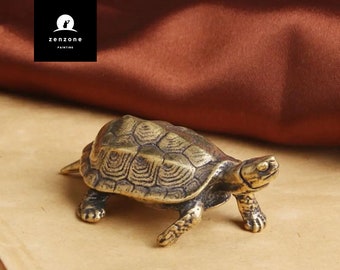 Handcrafted Turtle Figurine: Miniature Reptile Sculpture, Home Decor Accent