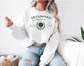 Sudadera de cuello redondo para esposas de golf abandonadas, regalo para esposa de golf