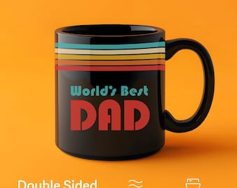 World’s Best Dad Mug | Retro 70s Father’s Day Gift | Vintage Dad Coffee Cup | New Dad gift | First Father's Day Gift | Unique Father's Day