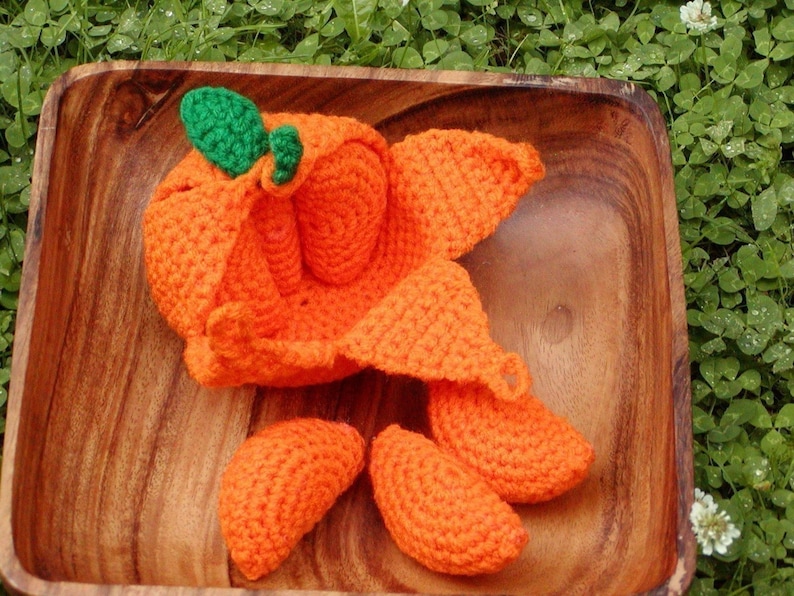 Crocheted Peelable Orange AmigurumiPDFPATTERN image 1