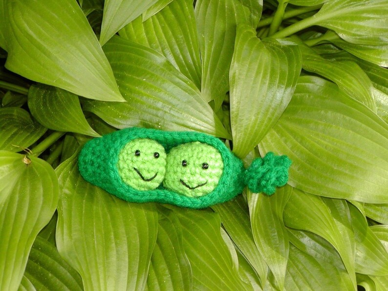 Crocheted Amigurumi 2 Peas in a PodPDFPATTERN image 2