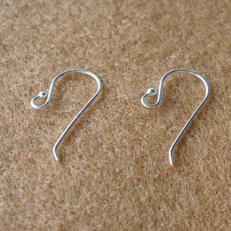 925 Sterling Silver Earring Hooks EARWIRES WITH BALLS 21 Etsy