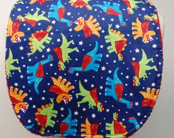 Youth/Junior Boy Bib, Special Needs, Cerebral Palsy, Drooling,Adaptive Clothing, 14-inch neck opening: Super Dinosaurs