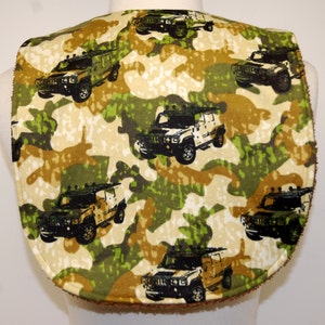 Youth/Junior Bib, Special Needs, Cerebral Palsy, Drooling, Epilepsy, Seizures, Autism 14-inch neck opening:   Hummers on Camouflage