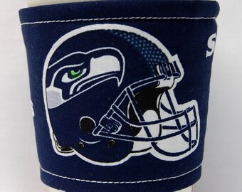 Coffee Cozy/Cup Sleeve Eco Friendly Slip-on, Teacher Appreciation, Co-Worker Gift, Buy any 4 get 1 free: NFL - Seahawks Helmet