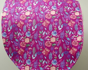 Youth/Junior Girl Bib, Special Needs, Cerebral Palsy, Epilepsy, Retts Syndrome, Drooling, 14-inch neck opening: Magenta Floral Design