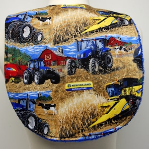 Youth/Junior Boy Bib, Special Needs, Cerebral Palsy, Drooling, Epilepsy, Seizures, 14-in/35cm neck: Farm Equipment, Tractors, Barns, Animals