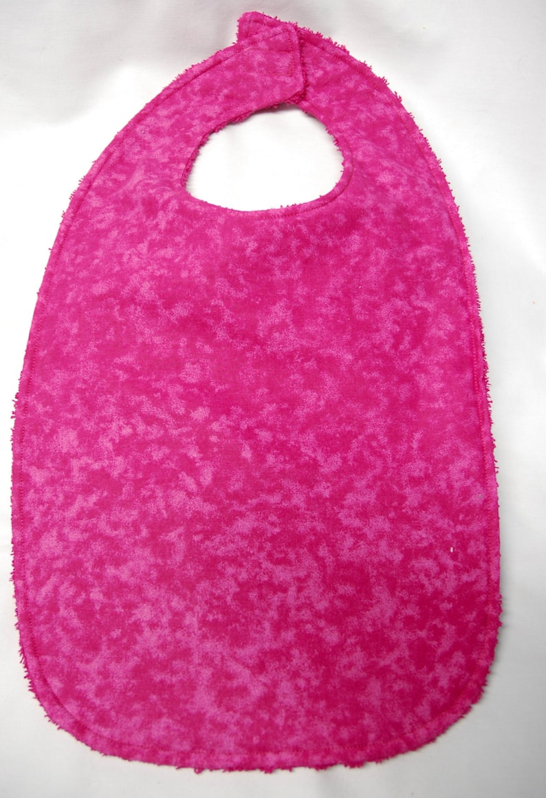 Youth/Junior Bib, Special Needs, Cerebral Palsy, Retts Syndrome, Epilepsy, Seizures, 14-inch neck opening: Bright Pink image 1