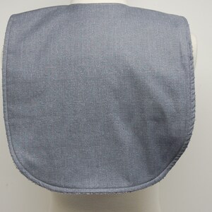 Youth/Junior Boy Bib, Special Needs, Cerebral Palsy, Drooling,Adaptive Clothing, 14-inch neck opening: Gray Burlap